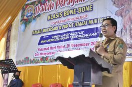 Hadiri Perayaan Natal Klasis Bonebone, Wabup Luwu Utara: Sukseskan Vaksinasi