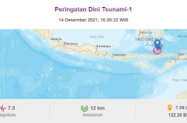 Gempa Magnitudo 7.5 di NTT, BMKG Keluarkan Peringatan Dini Tsunami