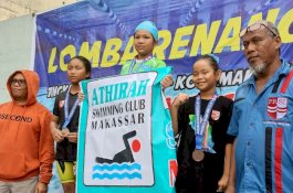 Membanggakan, Tiga Atlet Renang SD Islam Athirah 2 Makassar Raih 6 Medali di Kejuaraan Renang Anging Mamiri Cup II