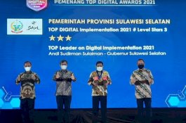 Pemprov Sulsel Raih Penghargaan Top Digital Awards 2021