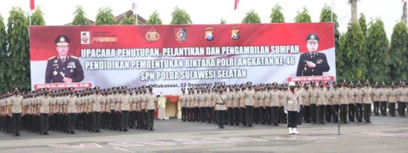 816 Siswa SPN Polda Sulsel Resmi Dilantik Jadi Anggota Polri
