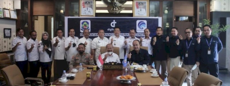 Pemkab Jeneponto Teken MoU dengan Litbang SDM Kemenkominfo Sulsel