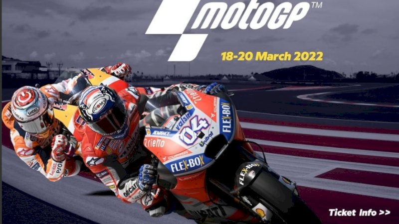 MotoGP Mandalika 2022 akan berlangsung pada 18--20 Maret mendatang.