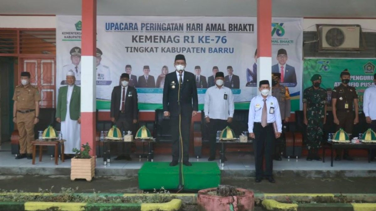 Peringatan Hari Amal Bakti, Bupati Barru Bacakan Sambutan Menteri Agama