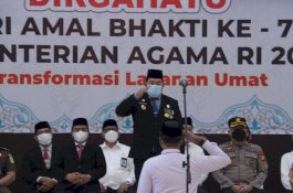 Pimpin Upacara Hari Amal Bakti, Sekda Provinsi Sulsel Sampaikan Pesan Menteri Agama