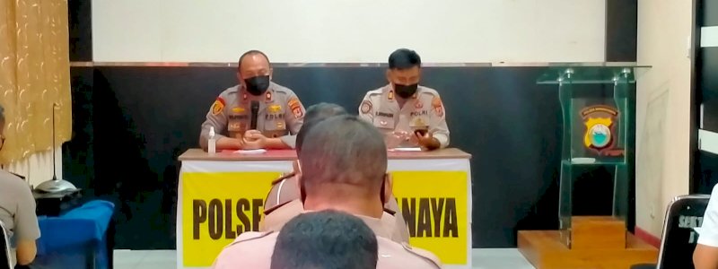 Anev Awal Tahun 2022, Kapolsek Biringkanaya Ingatkan SOP Pengamanan Unjuk Rasa