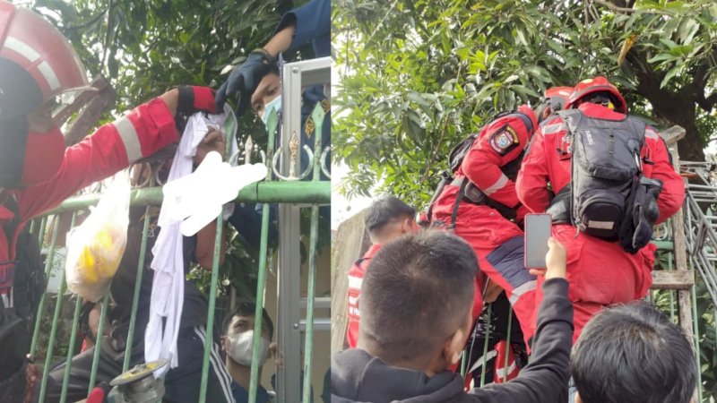 Petugas dari Damkar Kota Makassar di TKP