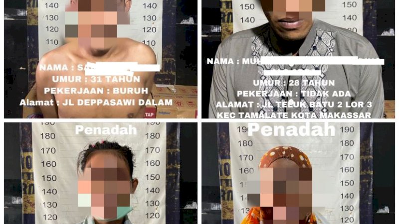 Pelaku Pencurian dan Penadah HP di Makassar Diringkus Polisi