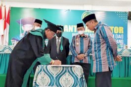 Pelantikan Rektor IAI As'adiyah, Bupati Wajo Dapat Apresiasi Kopertis Wilayah VIII dan Ketua Yayasan