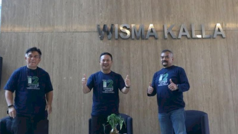 Jajaran manajemen Wisma Kalla saat konferensi pers di Wisma Kalla, Jalan Sam Ratulangi, Kota Makassar, Selasa (18/1/2022).