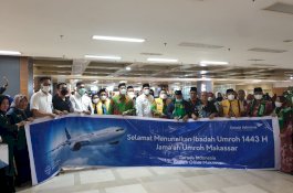Kemenag Sulsel Lepas 46 Jemaah Umrah,  Kabid PHU Ingatkan Prokes