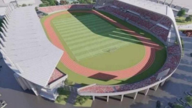 Desain bangunan Stadion Mattoanging dengan sejumlah perubahan. Foto: (Dispora Sulsel)