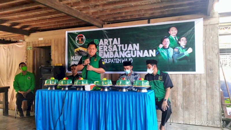 Ketua DPC PPP Wajo Sufriadi Arif bersama pengurus DPC PPP Wajo menggelar Musyawarah Anak Cabang (Musancab) di Kecamatan Belawa. 