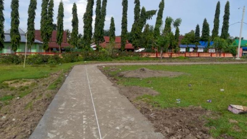 Wujud sports area yang dibangun Pemerintah Kabupaten (Pemkab) Wajo. Sports area akan dibangun di tiap kecamatan.