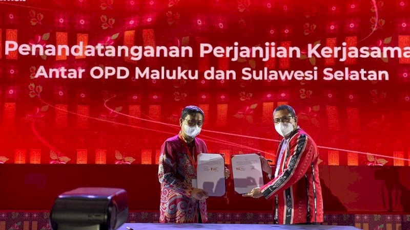 Pemerintah Provinsi Sulawesi Selatan melakukan penandatanganan Kerjasama bersama Pemerintah Provinsi Maluku dalam sektor kelautan dan perikanan.