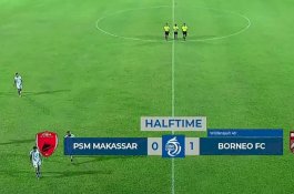 Babak I: PSM Makassar Tertinggal 0:1 Atas Borneo FC