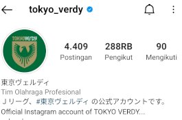 Berkat Pratama Arhan, Tokyo Verdy Jadi  Klub dengan Followers Instagram Terbanyak di Liga Jepang