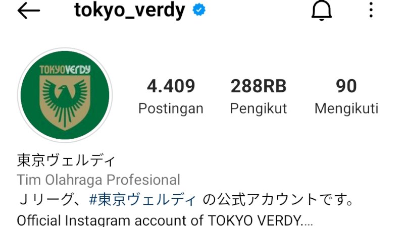 Berkat Pratama Arhan, Tokyo Verdy Jadi  Klub dengan Followers Instagram Terbanyak di Liga Jepang