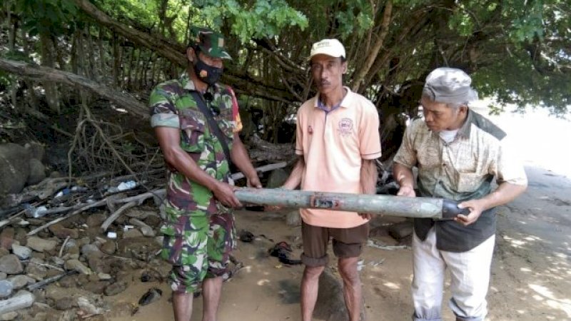 Benda mirip rudal yang sempat viral setelah ditemukan nelayan di Selayar.