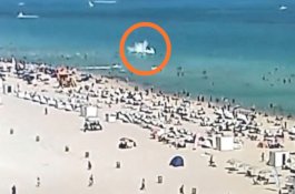 Helikopter Jatuh di Laut Lepas Pantai Miami Dekat Pengunjung yang Asyik Berenang
