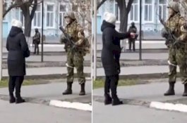Viral Perempuan Ukraina Teriaki Tentara Rusia: Apa yang Kamu Lakukan di Tanah Kami?