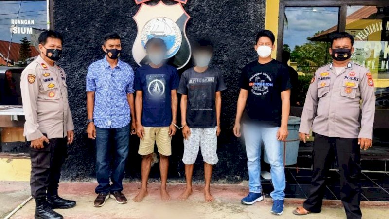 Polisi berhasil meringkus dua orang terduga pelaku pencurian hewan ternak bebek di Kabupaten Wajo, Sulawesi Selatan, Rabu (2/3/2022). 