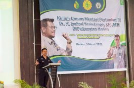 Mentan SYL Paparkan Peran Milenial Untuk Pertanian Masa Depan di Polbangtan Medan