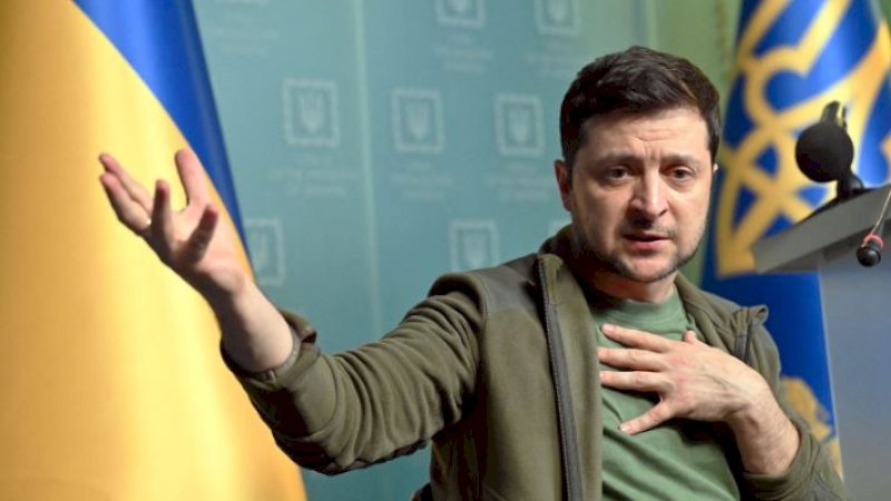 Presiden Ukraina, Volodymyr Zelensky (foto Sergei Supinsk AFP Getty Images) 