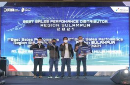 Kalla Aspal Sabet 4 Penghargaan dalam Ajang Petrochemical Distributor Award Sulampua PT Pertamina