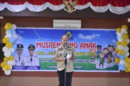 Bangun Inovasi dan Kreativitas, Sekda Jeneponto Buka Musrembang Anak 