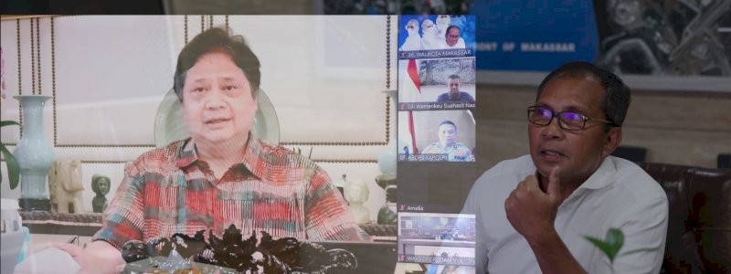Danny Pomanto Rakor Bersama Menko Perekonomian, Bahas Perkembangan Covid-19