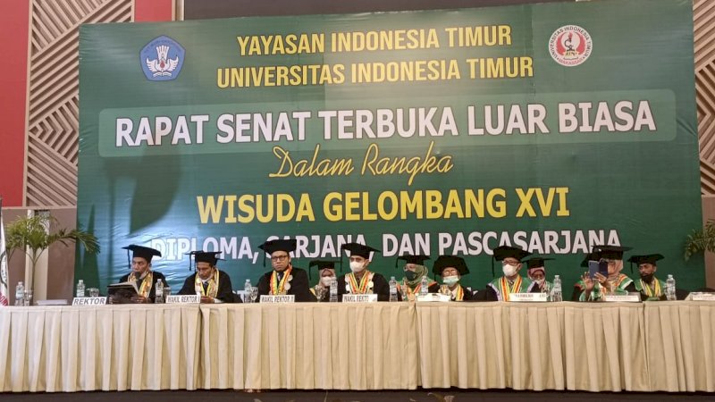 Universitas Indonesia Timur Wisuda 769 Mahasiswa Angkatan XVI 2022