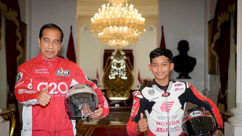 Pembalap Astra Honda, Veda Ega Bertemu Presiden RI dan Ikuti Parade MotoGP Mandalika 2022
