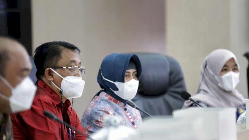 Indira Jusuf Ismail dalam Rapat Koordinasi Menuju Makassar Bebas Tuberkulosis, Jumat (18/3/2022). 