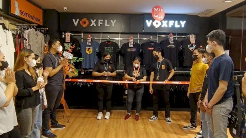soft launching Voxfly di Mal Ratu Indah, Kota Makassar, Sulawesi Selatan, Rabu (23/3/2022).