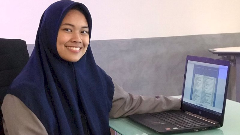 Mahasiswi Institut Teknologi dan Bisnis (ITB) Kalla angkatan 2021 Nabila Fauziah Aprilianti