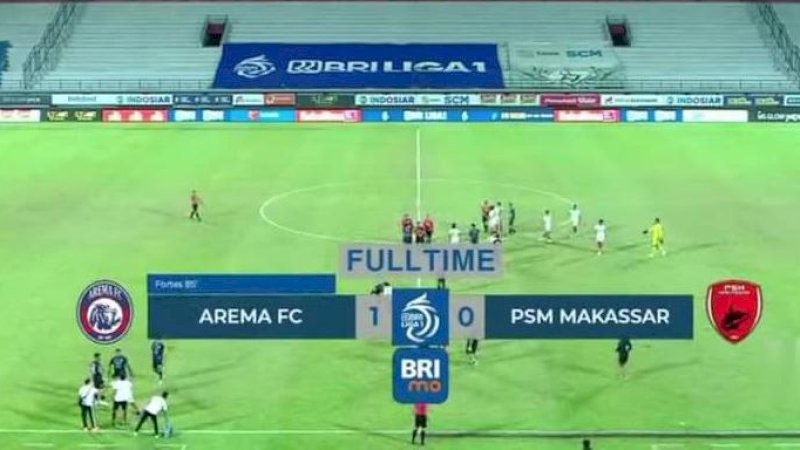 Arema vs PSM (Foto tangkapan layar video)