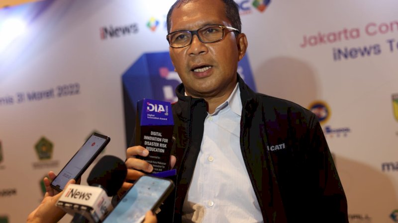 Wali Kota Makassar, Moh. Ramdhan ‘Danny’ Pomanto menyabet penghargaan Digital Innovation Award (DIA) For Public Service 2022, di Jakarta Convention Hall, Kamis (31/3/22).