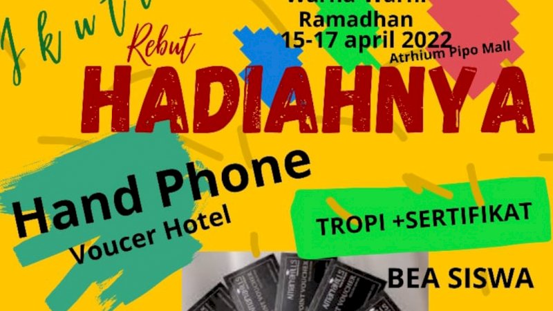 4 Hari Lagi!  Lomba Warna Warni Ramadan Bakal Dihelat, Hadiah Jutaan Rupiah Menanti Peserta