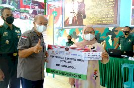 Pemkab Jeneponto Launching Penyaluran BTPKLWN di Makodim 1425