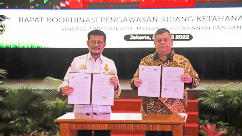 Mentan, Syahrul Yasin Limpo dan Kepala BPKP Muhammad Yusuf Ateh