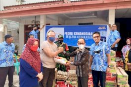 Begini Gerak Cepat PDAM Makassar Beri Bantuan pada Korban Kebakaran Aspol Perintis Jalan Veteran Selatan