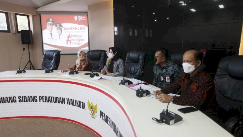 Wakil Wali Kota Makassar Fatmawati Rusdi kembali memimpin rapat koordinasi lorong wisata diruang Sipakatau Lantai ll, Kamis (21/4/2022) 