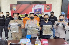Tim Elang Satresnarkoba Polrestabes Makassar Amankan 1,8 Kg Ganja 