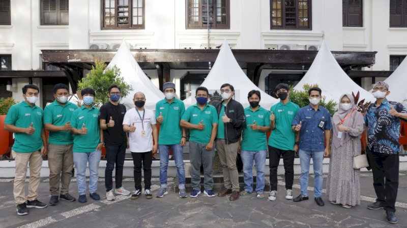 Kepala Dinas Pariwisata Makassar dan Grab saat  luncurkan Program “Wisata Mudik” Explore Makassar.(28/4/22).