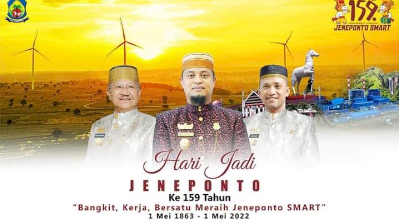 HUT Jeneponto Ke 159, Bupati Jeneponto Sambut Gubernur Andi Sudirman Sulaiman