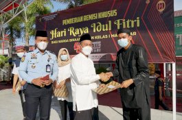 Idulfitri,  373 Warga Binaan Rutan Makassar Peroleh Remisi