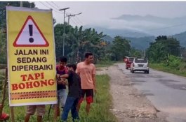 Warga Keluhkan Jalan Nasional Ruas Burau Lutim