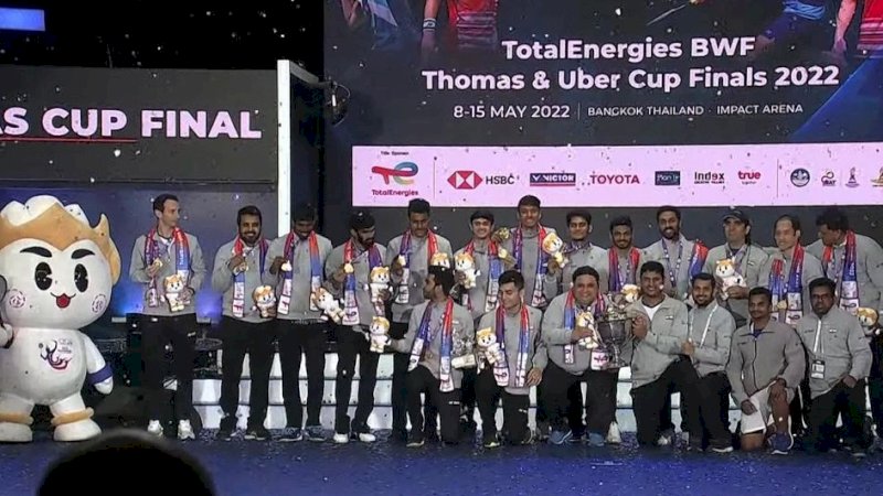 India Juara Piala Thomas Cup 2022 (foto Instagram/badmintalk_com)