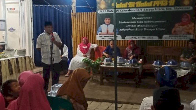 Camat Makassar hadiri Halal Bihalal di Kelurahan Bara-baraya (15/5/22).